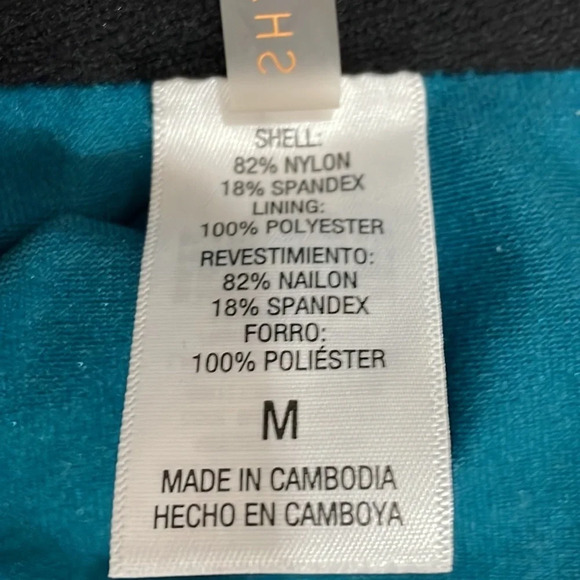 Shade & Shore Bandeau / Halter Tie Back One Piece Swimsuit Teal M - Picture 12 of 15